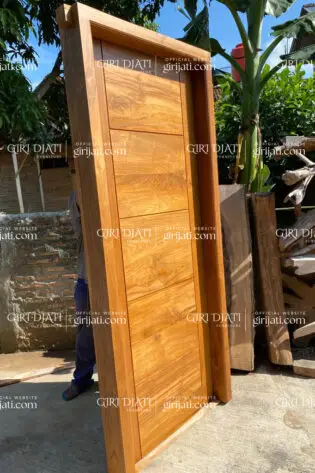 Pintu Jati Minimalis Modern Custom