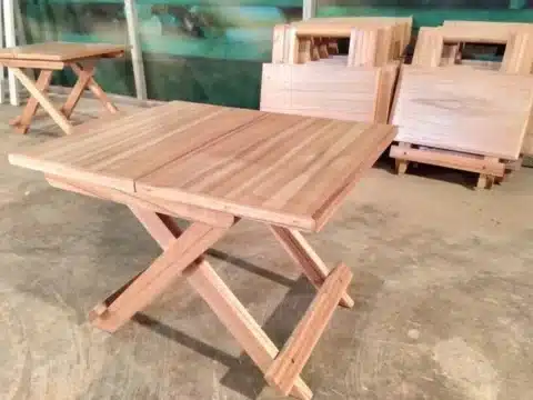 meja makan kayu lipat